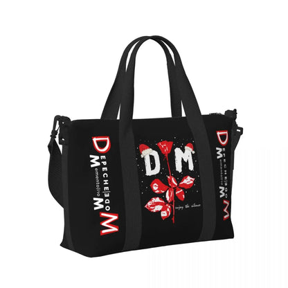 Custom Depeche Cool Mode Tote Bag Women Big Capacity DM Gym Beach Travel Bags