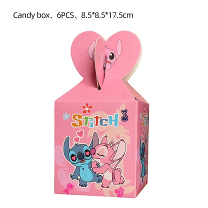 Disney Pink Lilo&Stitch Birthday Party Decorations Disposable Plate Angel Balloon Baby Shower Girls Birthday Party Supplies