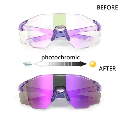New Photochromic Polarized Cycling Glasses Men & Women Bike Glasses