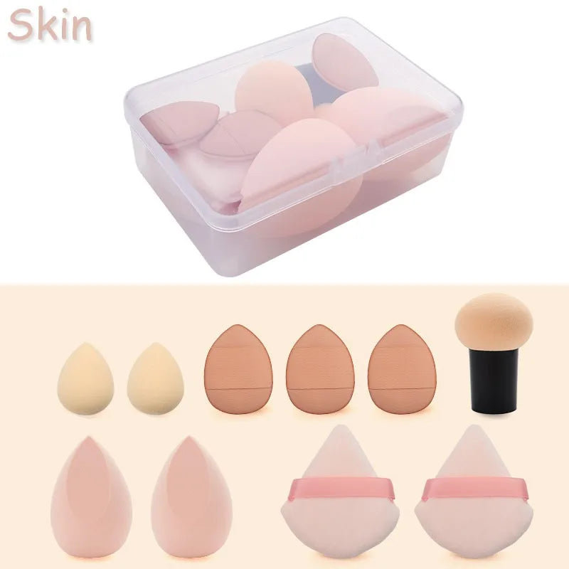 10pcs/set Cosmetic Beauty Puff Set Makeup Foundation Puff Powder Puff Make up Beauty Tools