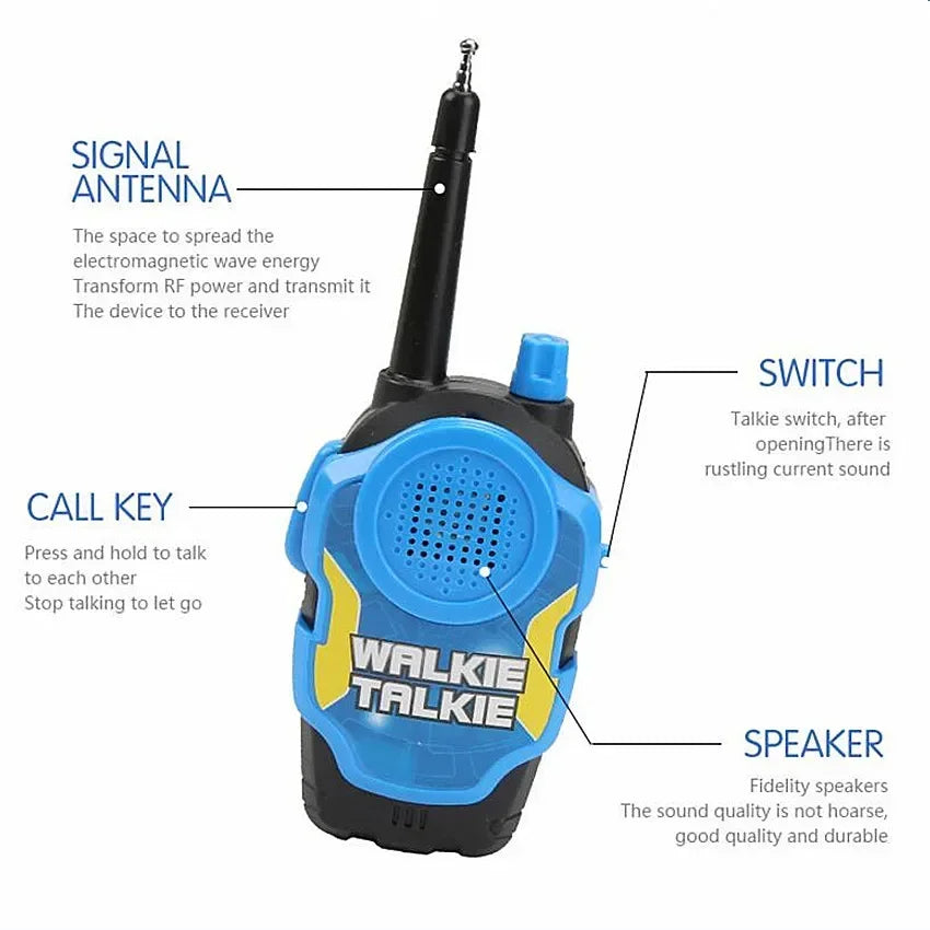 1 Pair 50M Walkie Talkies Mini Portable Handheld Two-Way Radio Toy