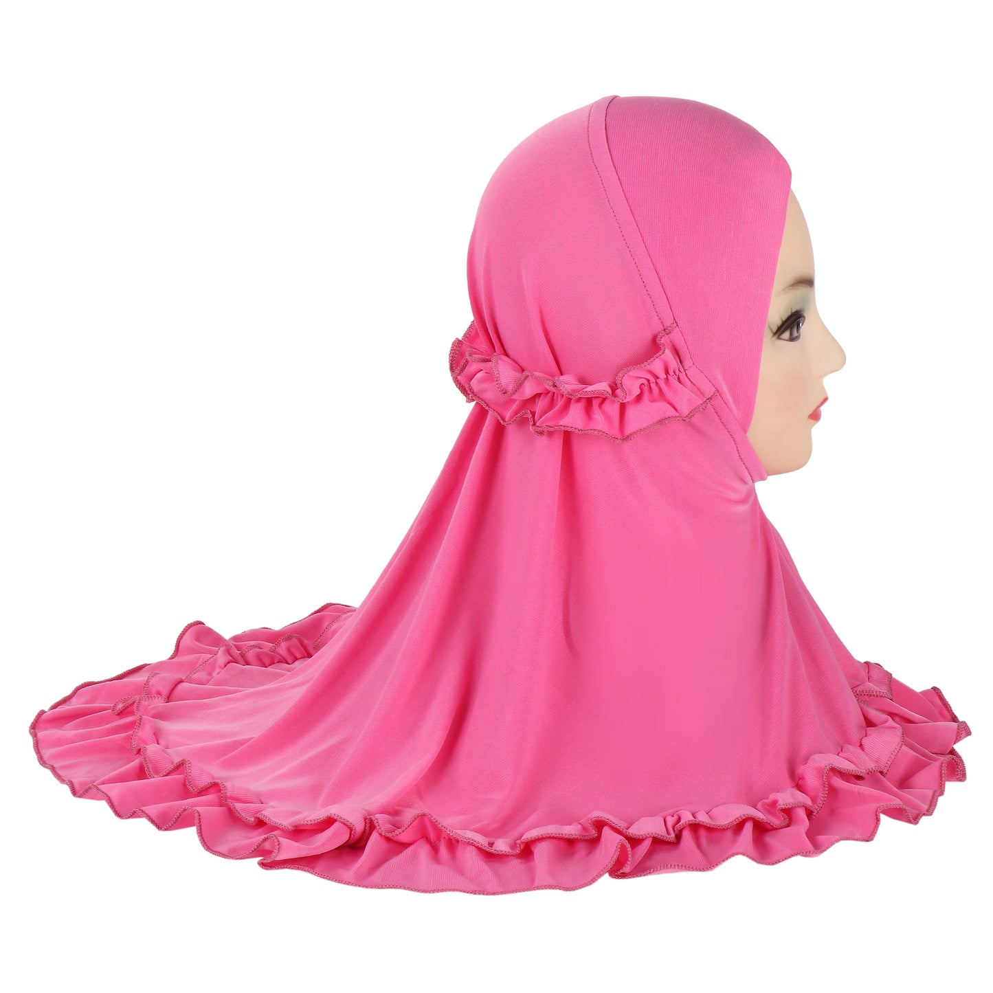 Beautiful Fit 3-6 Years Old Girls Cute Hijab Head Scarf With Crinkles Baby Muslim Shawl Turban Caps