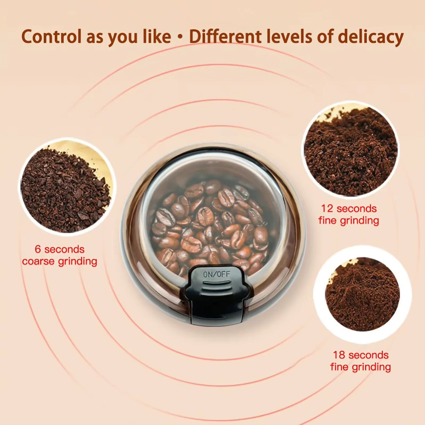 Multifunctional practical and convenient electric grain grinder spice coffee bean grinder household portable herb grinder
