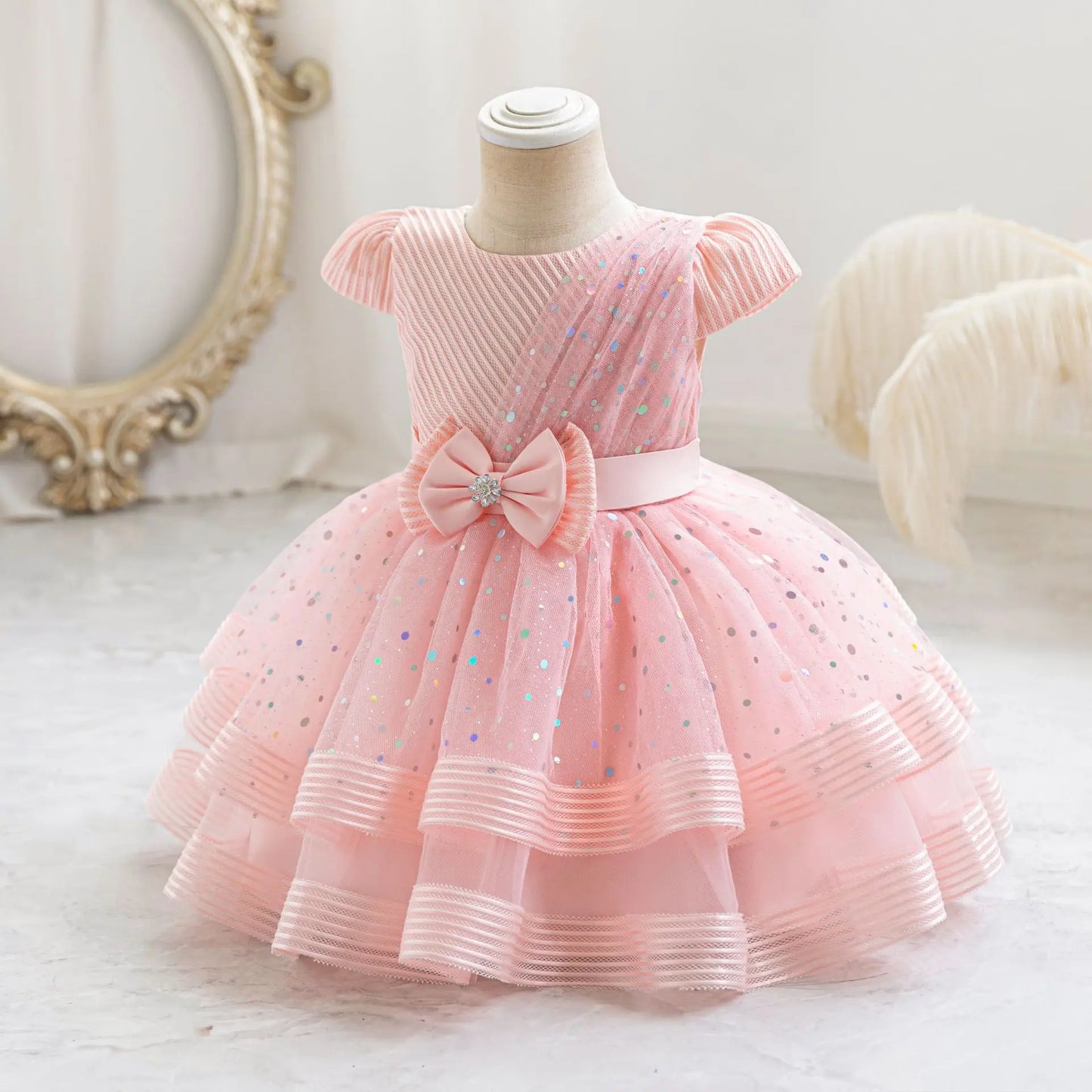HETISO Dots Sparkling Baby Girls Princess Dress