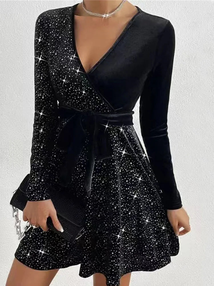 New Fashion Lace-Up Mini Dress