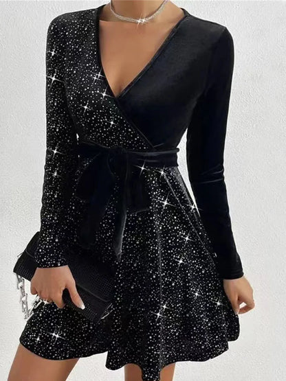 New Fashion Lace-Up Mini Dress