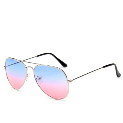 LeonLion Double Colors Gradient Sunglasses Women Alloy Mirror Glasses Lady Retro Metal Glasses Lunette De Soleil Femme