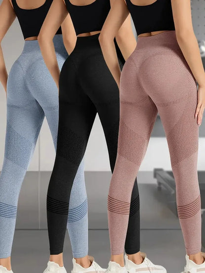 High Waisted Seamless Stretch Athletic Yoga Pants Leggings