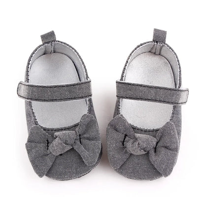 Baby Girl Princess Shoes Soft PU Classical Bowknot Beautiful
