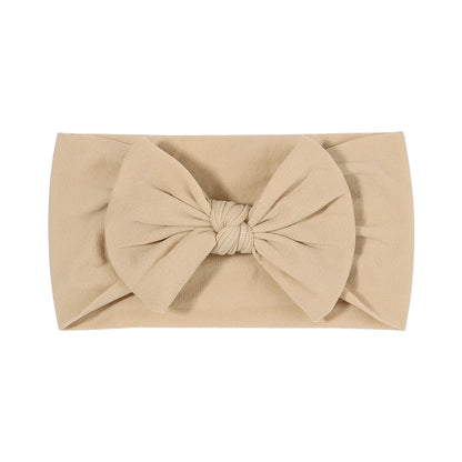 48 colors Baby Bowknot Hairband Broadside Headband Kids Girls Boutique Elastic Protect Turban Headwear Baby Hair Accessories