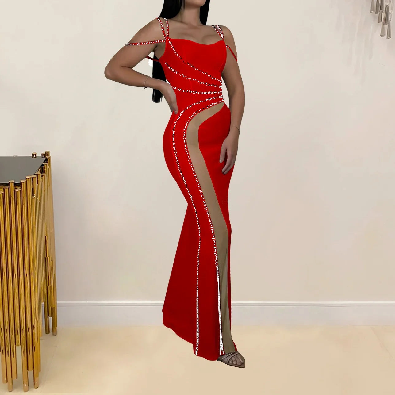 Long elegant party cocktail dresses