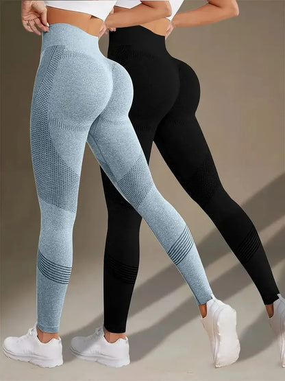 High Waisted Seamless Stretch Athletic Yoga Pants Leggings