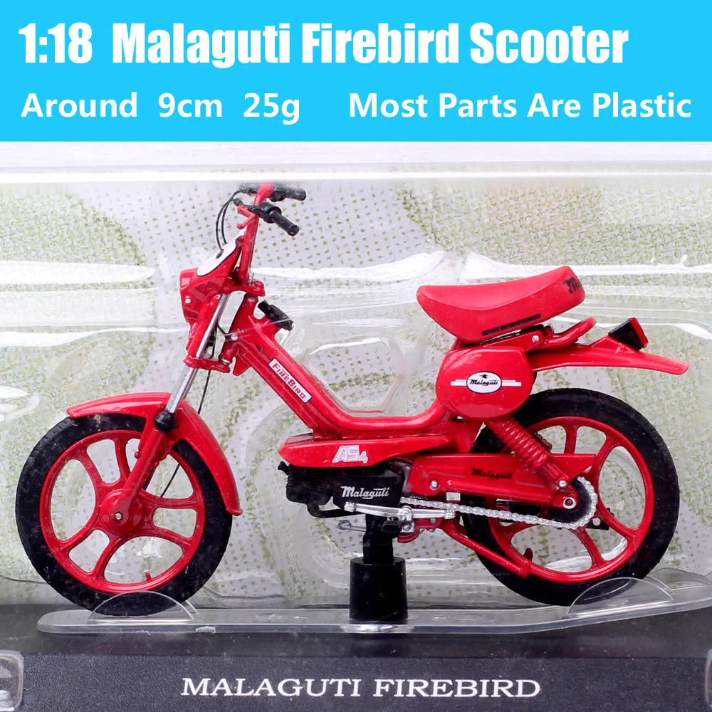 1/18 Scale Testi Militar Beta Boy Benelli Motorella Montesa Velosolex 2200 Malaguti Negrini Harvard Moped Model Bike Scooter Toy