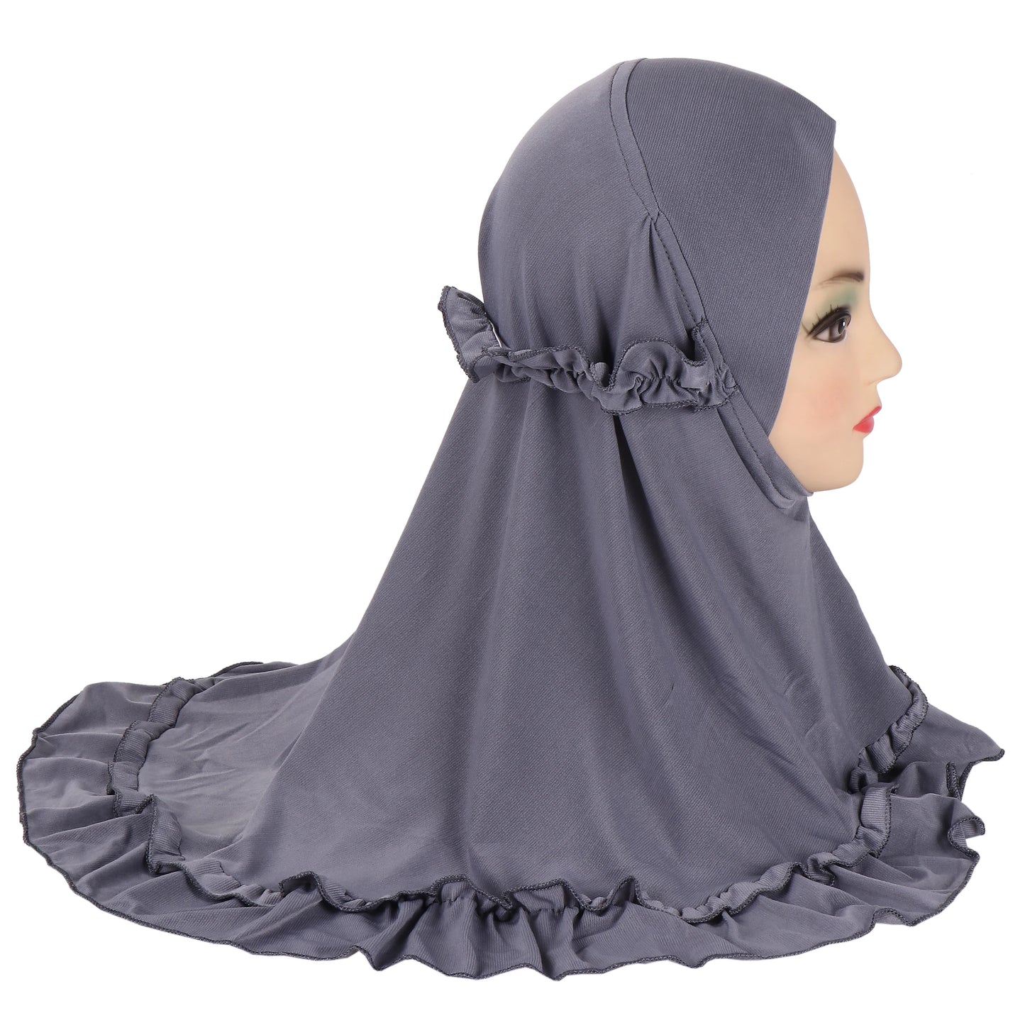 Beautiful Fit 3-6 Years Old Girls Cute Hijab Head Scarf With Crinkles Baby Muslim Shawl Turban Caps