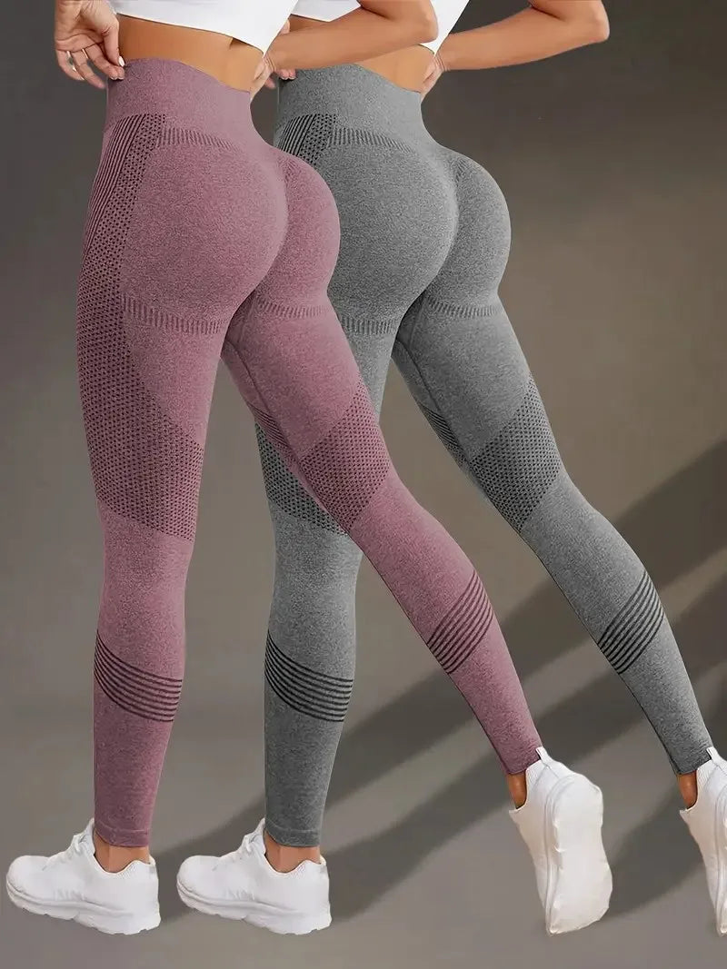 High Waisted Seamless Stretch Athletic Yoga Pants Leggings