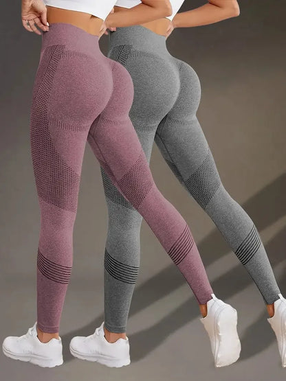 High Waisted Seamless Stretch Athletic Yoga Pants Leggings