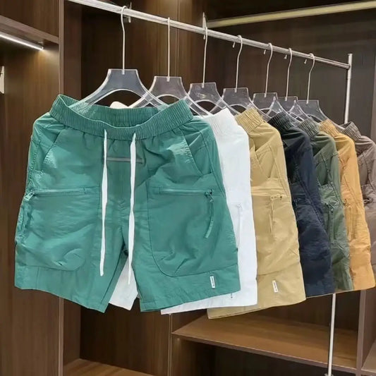 Japanese Shorts Men's Fashion All-Match Fashion Brand Casual Working Pants Quick-Dry Pants Loose Straight Shorts gym shorts