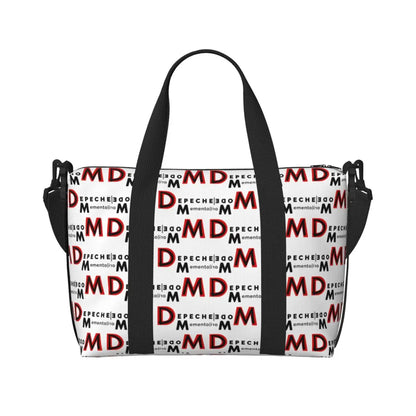 Custom Depeche Cool Mode Tote Bag Women Big Capacity DM Gym Beach Travel Bags