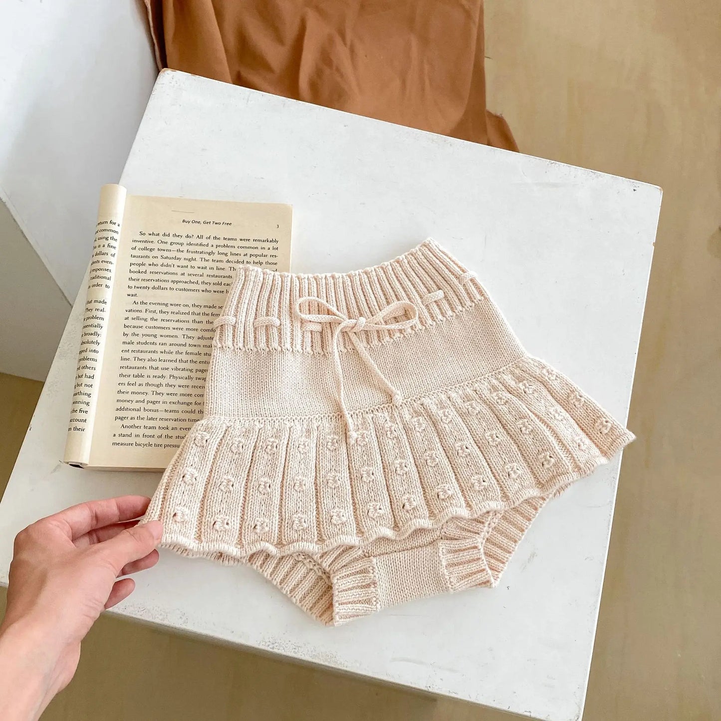 INS Spring and Autumn Fashion Net Red Infant and Toddler Girl Baby Foreigner Stripe Knitted Coat+Knitted Skirts Two Piece Set