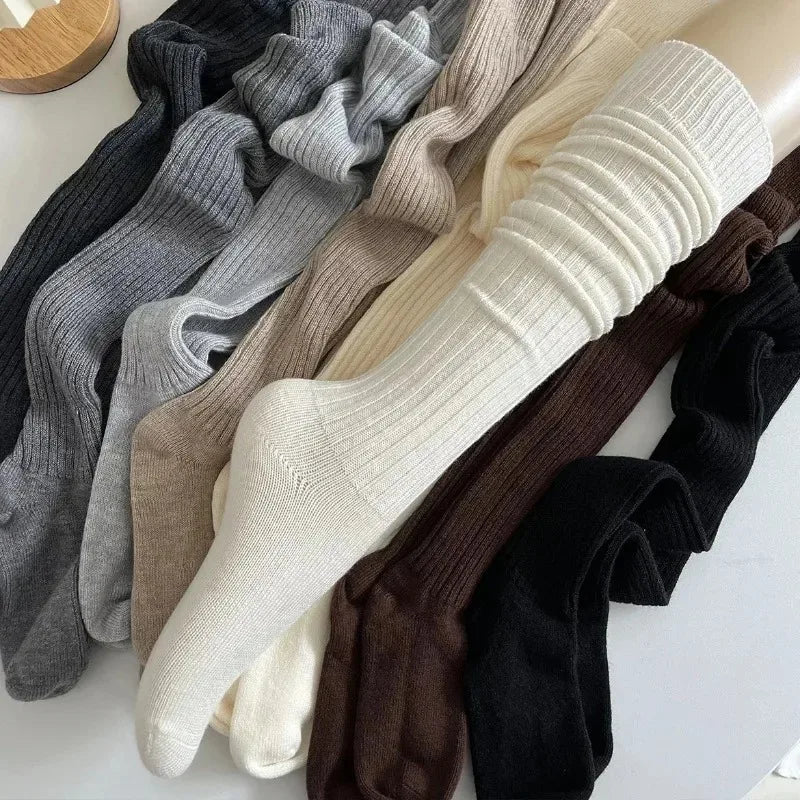 1/2pairs Casual Knitted Long Socks