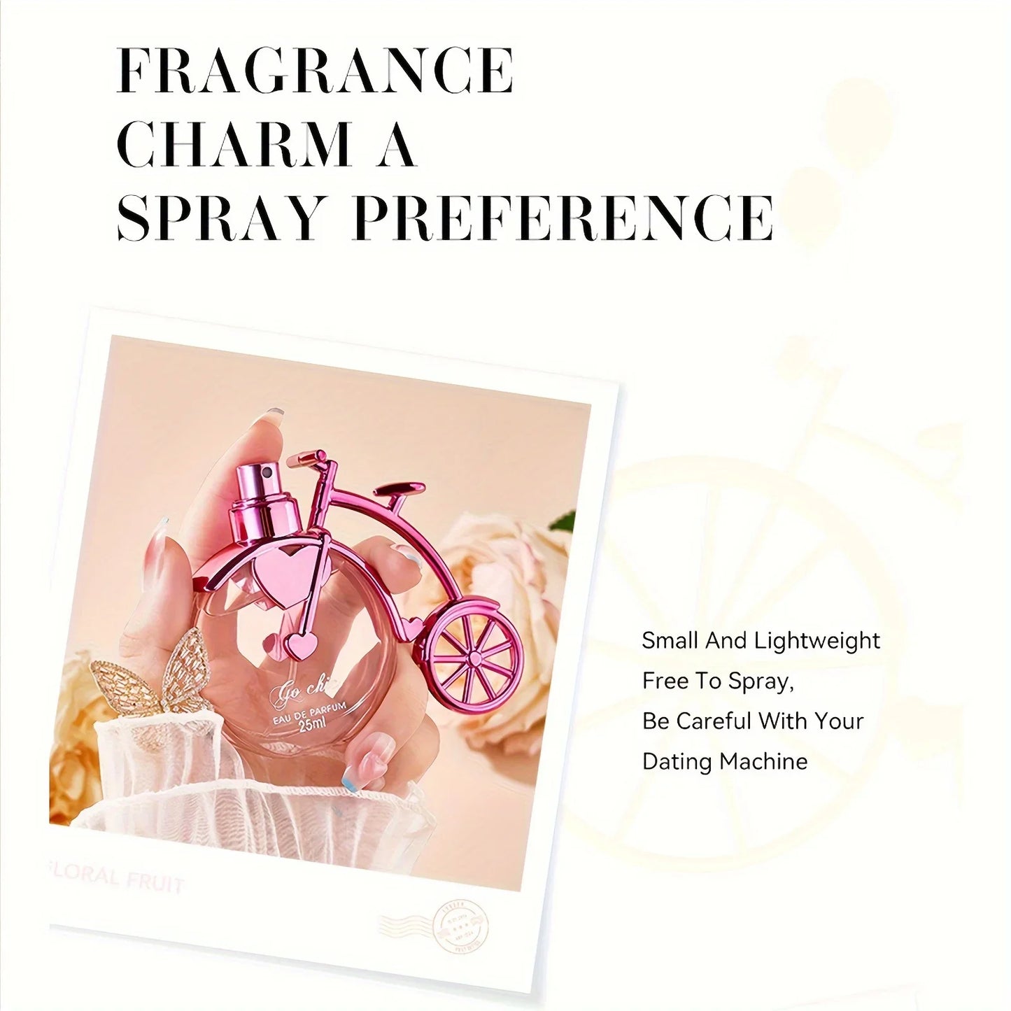25ML Bike Styling Women's Perfume Pink Fragrant Fresh Oriental Floral Perfume