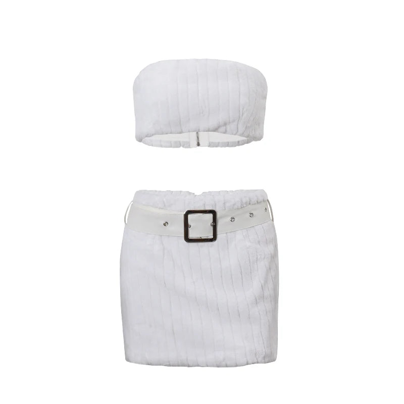 Autumn Plush Warm Sexy Women 2 Piece Set