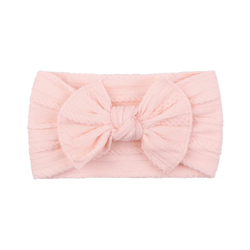 1pcs Newborn Baby Headband for Girls Elastic Knit Children Turban Baby Bows Soft Nylon Kids Headwear Hair Accessories Wholesale