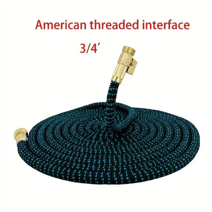 Flexible Expandable 25-100FT Magic Home and Garden Hose High Pressure House Watering Gun Set for Farm Irrigation Car Wash Pipes