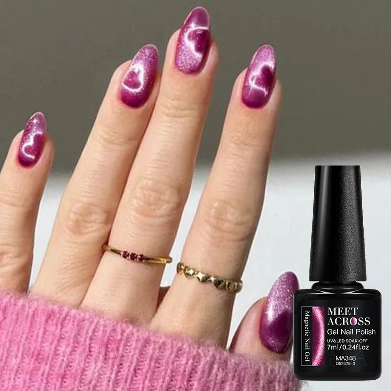 Cat Eye Gel Polish With Nail Magnet Tools Flexible Iron Wire For Creating Heart Shapes On Nails Nail Art nail supplies iman