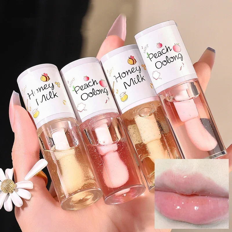 Moisturizing Balm Lip Gloss Labial Lips Moisturizer Jelly Lipstick Bright Oil Big Lip Brush Make Up Korean Beauty Cosmetics