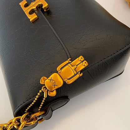 Leather Shoulder Bag Chain Crossbody Small Square Bag
