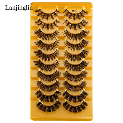 Half Eye Lashes 3/10 Pairs 3D Mink Lashes Natural/Dramatic Handmade Reusable False Eyelashes Extension Make up Tools Faux Cils