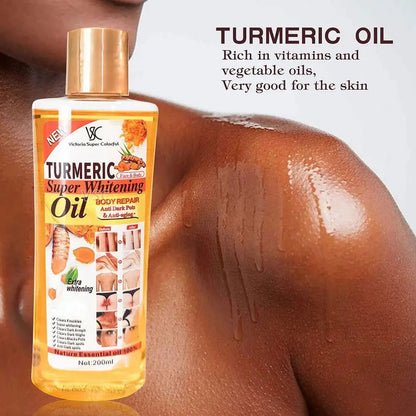 200ml Turmeric Essential Oil for Face & Body Reduce Dark Spots Natural Oil Skin Brightening and Hydrating Face Care