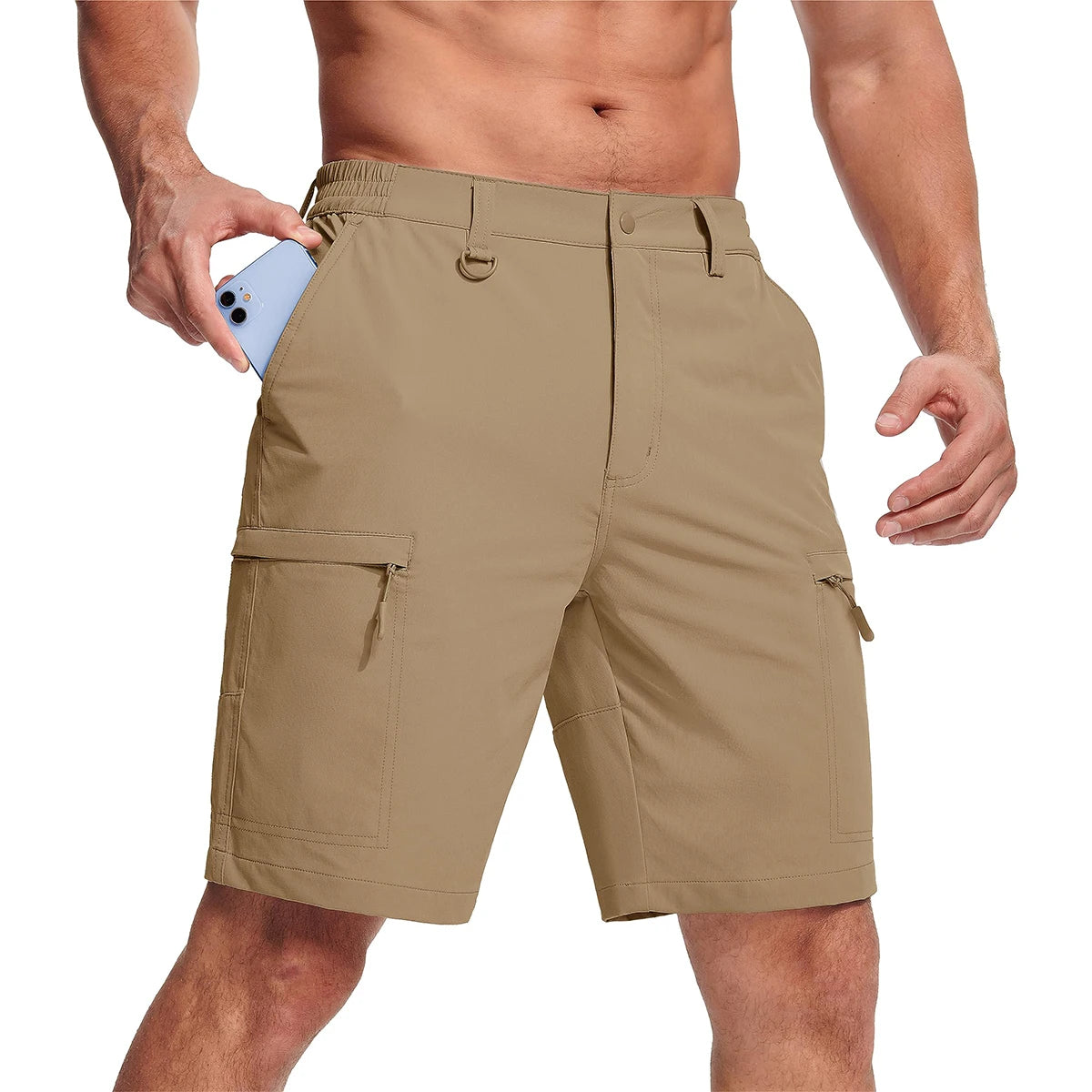MAGCOMSEN Men's Hiking Shorts 5 Pockets Waterproof Ripstop Quick Dry Outdoor Cargo Fishing Safari Shorts