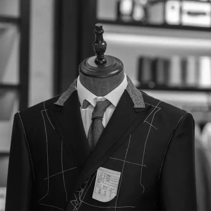 3 Piece(Jacket +Vest +Pants) Gray Wool Tweed Winter Men Suit's For Wedding Herringbone Male Formal Groom Tuxedo Fashion