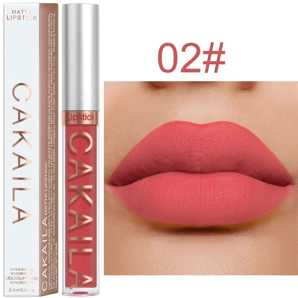 Matte Velvet Lip Glaze Long Lasting Silky Smooth Liquid Lipstick Not Easy To Fade Lip Gloss Makeup Sexy For Women Lip Tint
