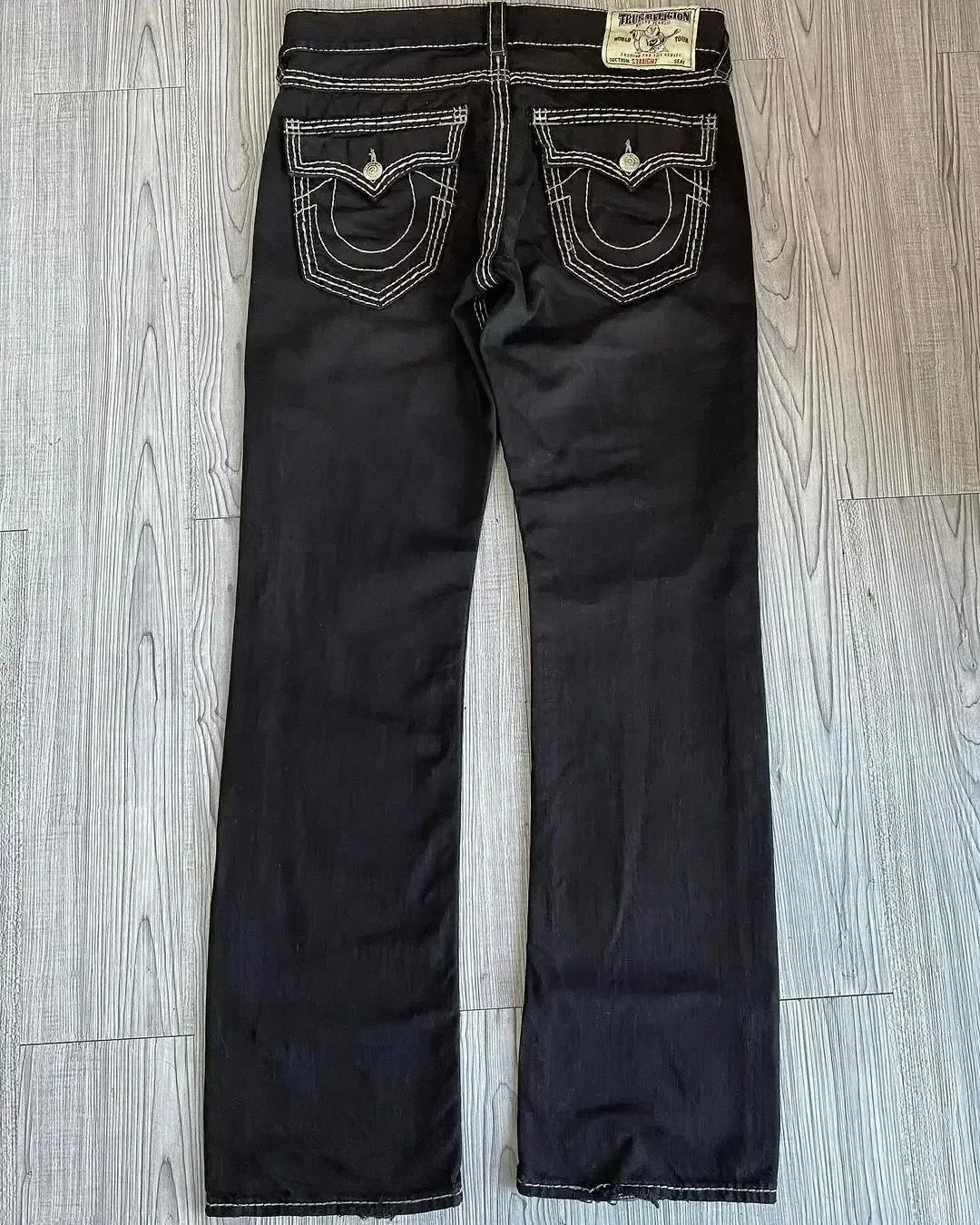 Harajuku Vintage Buddha Embroidered Logo Denim Pants Trouser Hip Hop High Street Wear Gothic Baggy Jeans Couples Y2k Clothes