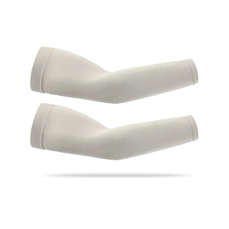 1Pair UPF50+ Summer Cool Feeling Arm Sleeves Women Cycling Running Fishing Oversleeve Men Breathable Ice Silk Sunscreen Unisex