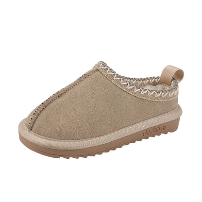 Winter Kids Cowhide Suede Snow Boots Designer Toddler  Fur Slippers  Baby Shoes Ultra Mini Girls Boy Low-top Warm Boot