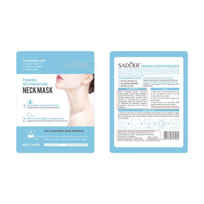 SADOER Hyaluronic Acid Neck Mask Collagen Firming Neck Masks Nourishing Brightening Beauty Moisturizing Necks Skin Care