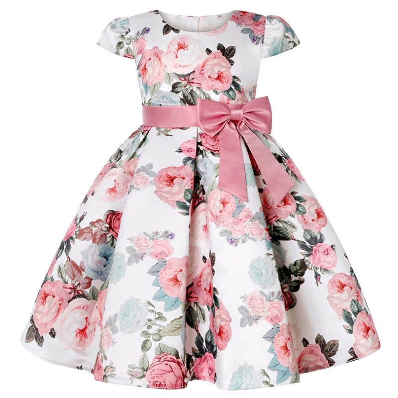 Seven Colours Flowers Girls Dress Summer
