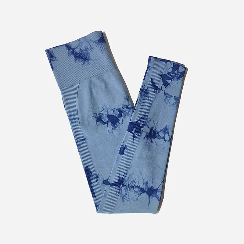 New Fashion Tie Dye Yoga Pants Gym Leggings Women Seamless High Waist Push