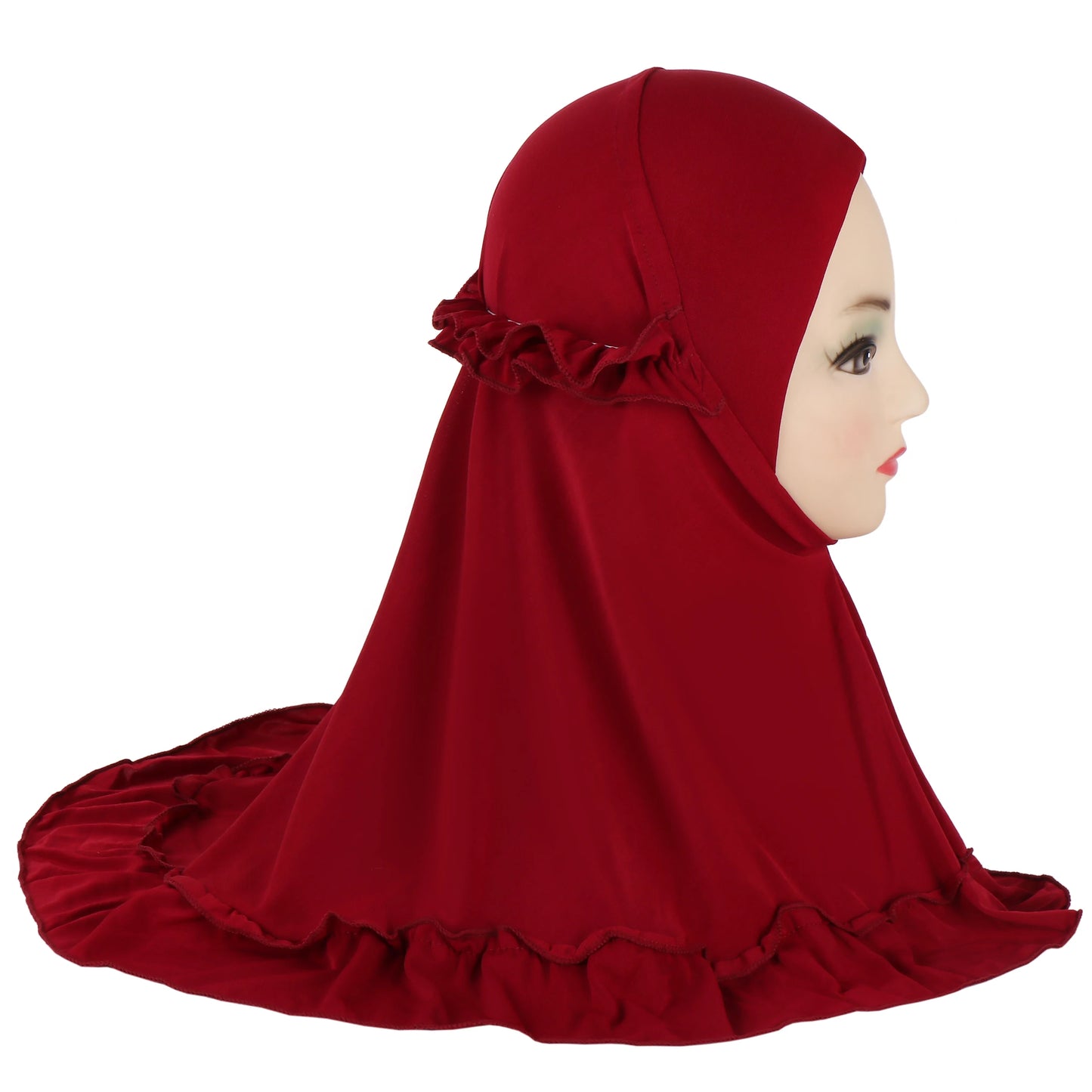 Beautiful Fit 3-6 Years Old Girls Cute Hijab Head Scarf With Crinkles Baby Muslim Shawl Turban Caps