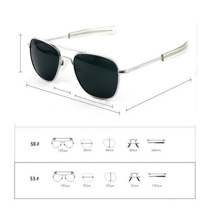 Sunglasses Men American Army Military Aviation Pilot Sun Glasses