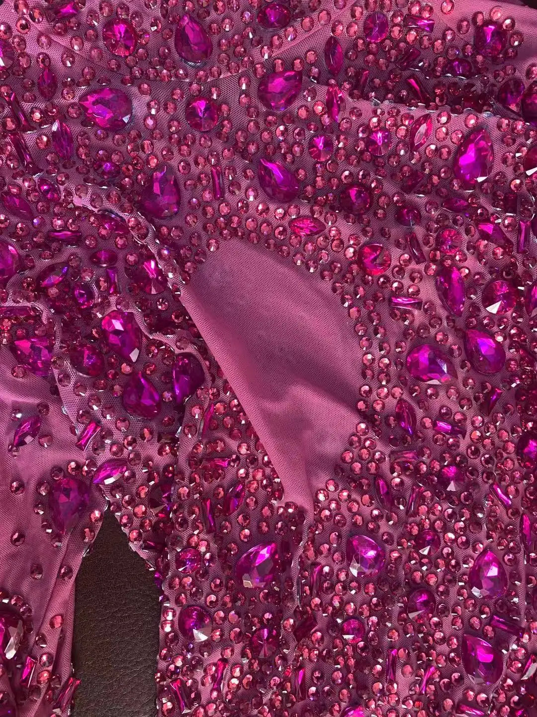 Sparkling Silver Transparent Feather Long Dress