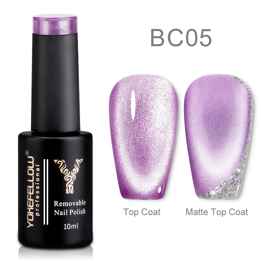 YOKEFELLOW 2025 New Dreamland Cat Eye Gel Nail Polish 10ml Dual Gloss Dreamland Color Soak Off Cat Magnetic UV Gel Varnish DIY