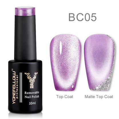 YOKEFELLOW 2025 New Dreamland Cat Eye Gel Nail Polish 10ml Dual Gloss Dreamland Color Soak Off Cat Magnetic UV Gel Varnish DIY