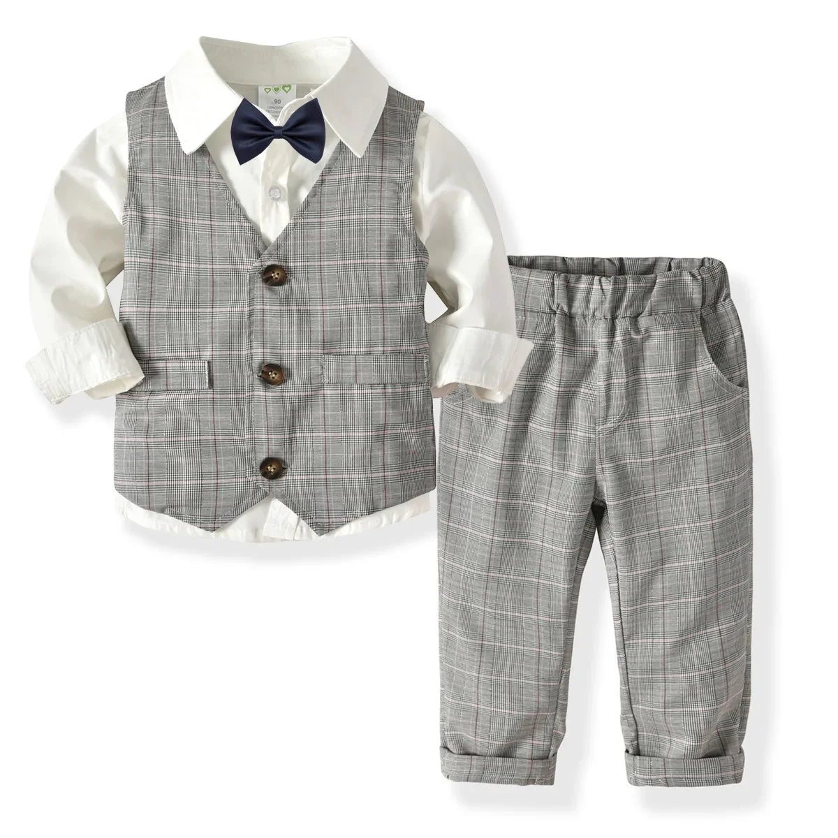 Boys Suits Clothes For Wedding Formal Party clothes Striped Baby Vest Shirt Pants Kids Boy Outerwear