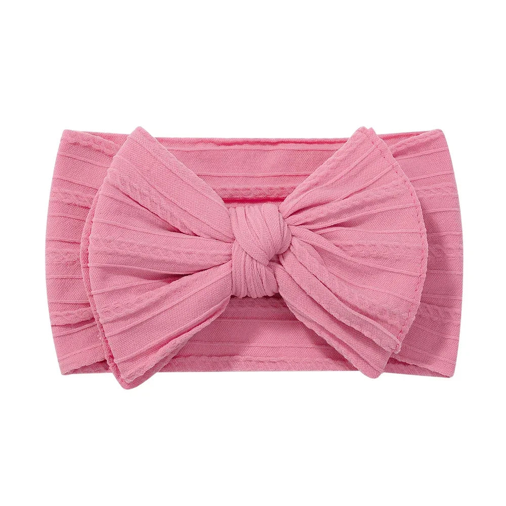 1pcs Newborn Baby Headband for Girls Elastic Knit Children Turban Baby Bows Soft Nylon Kids Headwear Hair Accessories Wholesale
