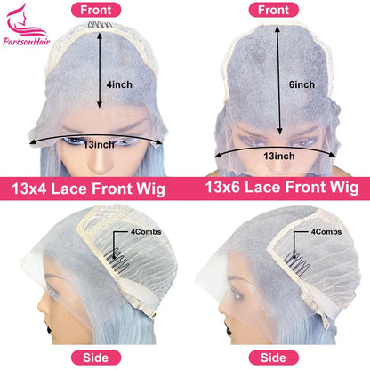 Body Wave White 13X6 HD Platinum Ash Blonde 613 Colored Lace Front Wig 13X4 #60 Lace Frontal Wigs For Women Human Hair
